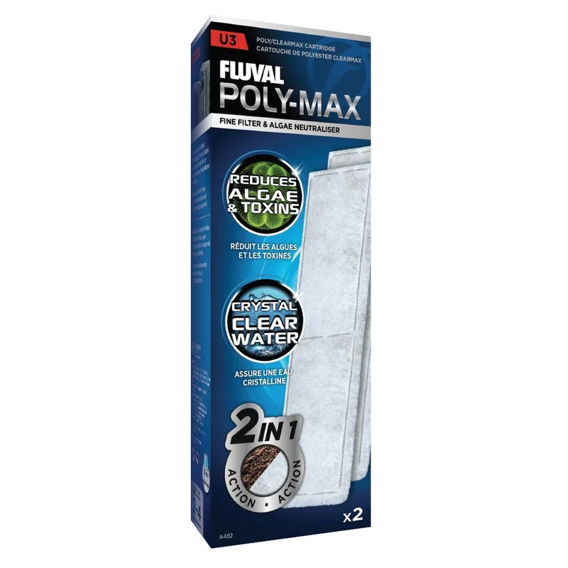 Cartouches polyester/Clearmax Série U3 - Paquet de 2 Fluval