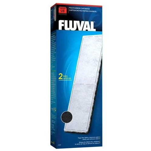 Fluval Poly-Carb Cartridge for U3 Underwater Filter - 2 Pack