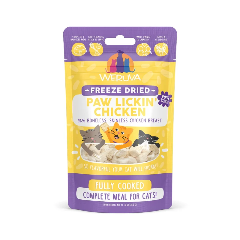 Weruva Chat Lyophilisé – Morceaux de Poulet Sans Os, Sachet 28 g
