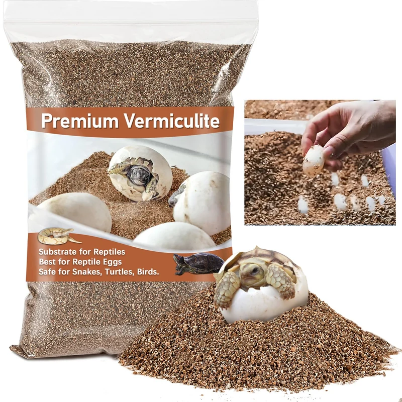 MAQIHAN Vermiculite pour Reptiles – Substrat terrarium 14oz, humidité stable et incubation