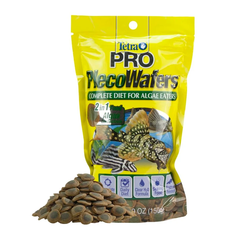 Tetra PRO PlecoWafers – Alimentation végétale équilibrée pour poissons mangeurs de fond