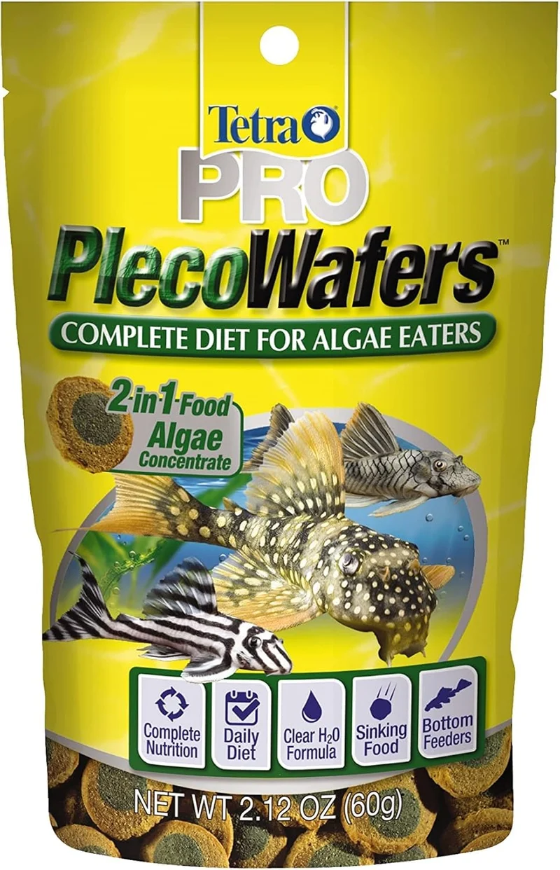 Tetra PRO PlecoWafers – 60 g, alimentation végétarienne équilibrée pour Plecostomus | Tetra