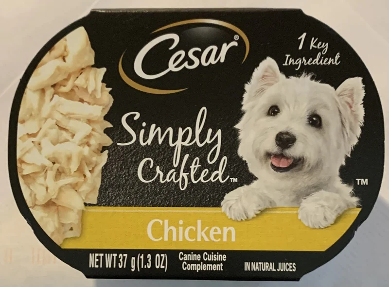 CESAR Garniture humide au poulet pour chien adulte – Pot individuel 1,3 oz