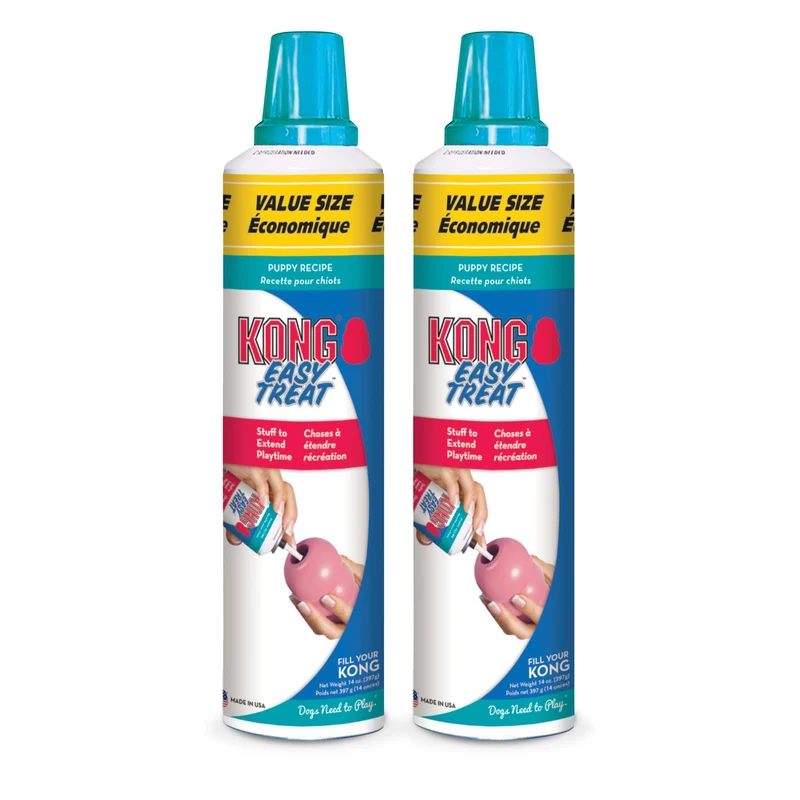 KONG Easy Treat Chiot 14 oz – Pack de 2 | Friandise Délicieuse pour Chiots