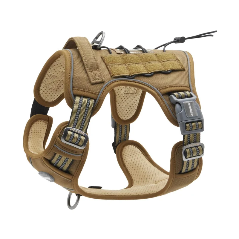 AUROTH Harnais Chien Tactique Sans Traction – Réglable S/M Jaune Army M