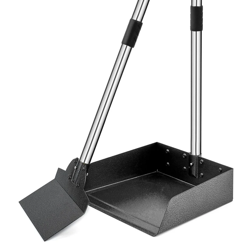 Snagle Paw – Ramasse-crottes pour chiens de grande taille, manche réglable et plateau métallique extra-large