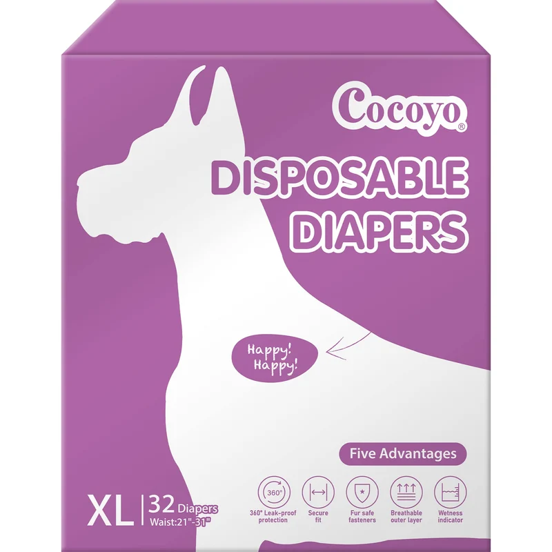 COCOYO Couches jetables Femelles pour Chien XL – Ultra Absorbantes, Respirantes, Indicateur d Humidite (32)