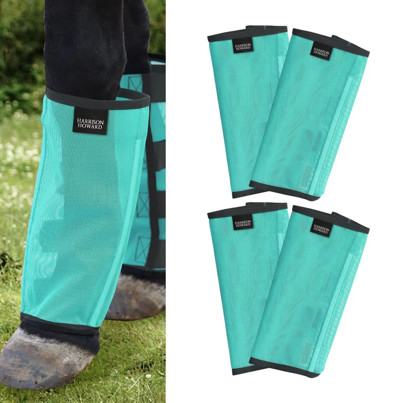 Harrison Howard Bottes anti-mouches amples UV-protection — Lot de 4 Menthe, Taille Moyenne