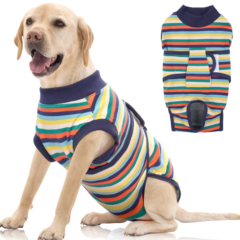 FUAMEY Combinaison de récupération pour chiens après chirurgie – Body suit confortable et respirant, alternative au collier (Taille XL)