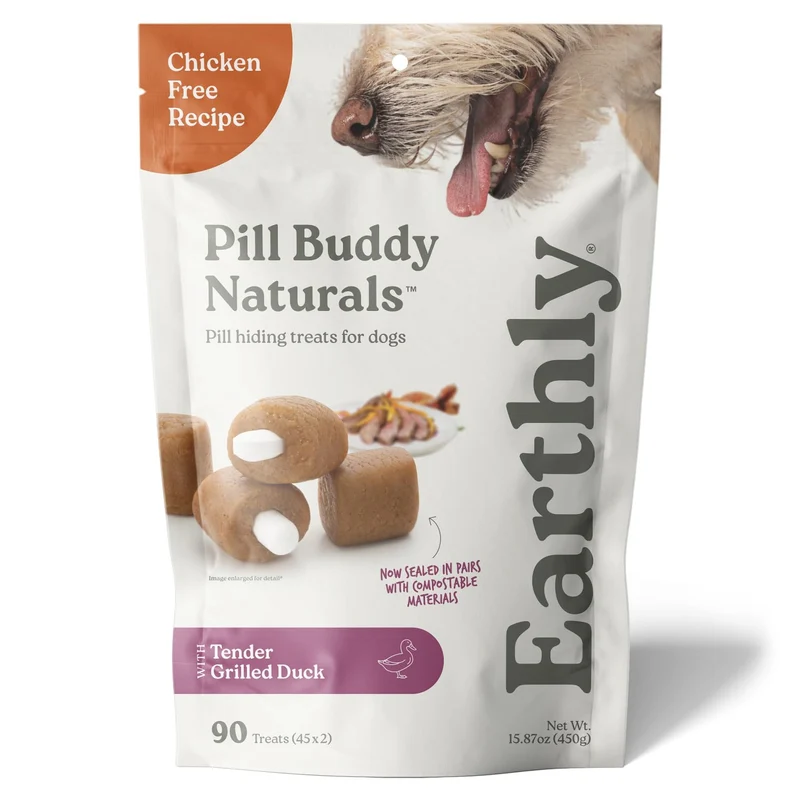 Presidio Pill Buddy Naturels au Canard – Cache-pilules pour chiens, sans poulet, 90 portions