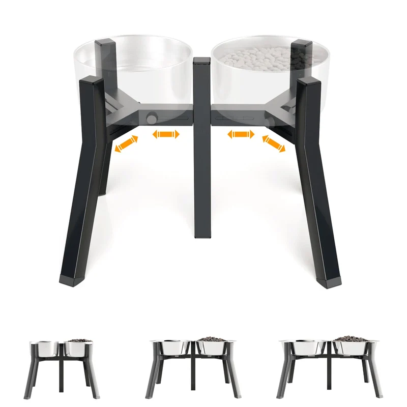Support TIDANT pour Bol Élevé – Hauteur Ajustable pour Chiens de Grand Taille (7 à 10,6 pouces) – Design 2-en-1, Bol Non Inclus