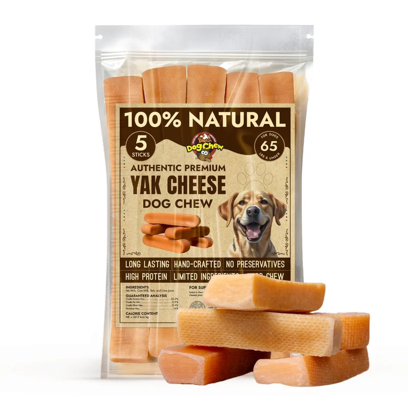 Tibetan Dog Chew – Bâtons Fromage Yak Naturels pour Grands Chiens