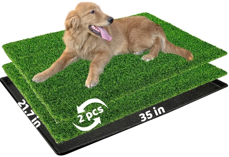 Meizhuang Tapis d’Herbe Artificielle pour Chien – Potty 2-Pack, 89x55 cm, Intérieur