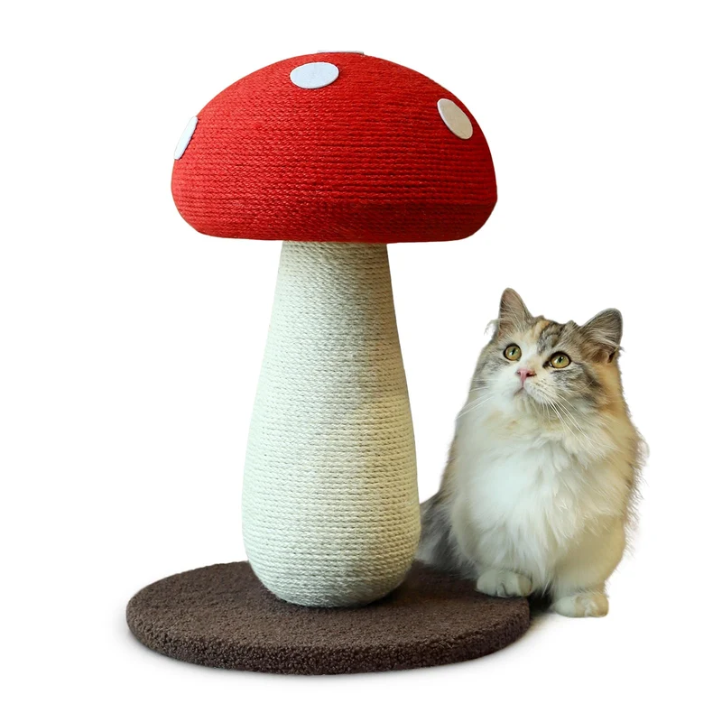 PETFROH Griffoir Chat en Sisal – Arbre à Chat Champignon 19,7 pouces, Pour Chats d’Intérieur