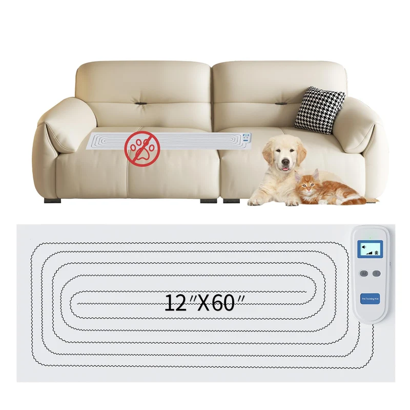 Petnais Tapis scat pour chiens et chats – 59 x 11 pouces, rechargeable, 3 modes sûrs