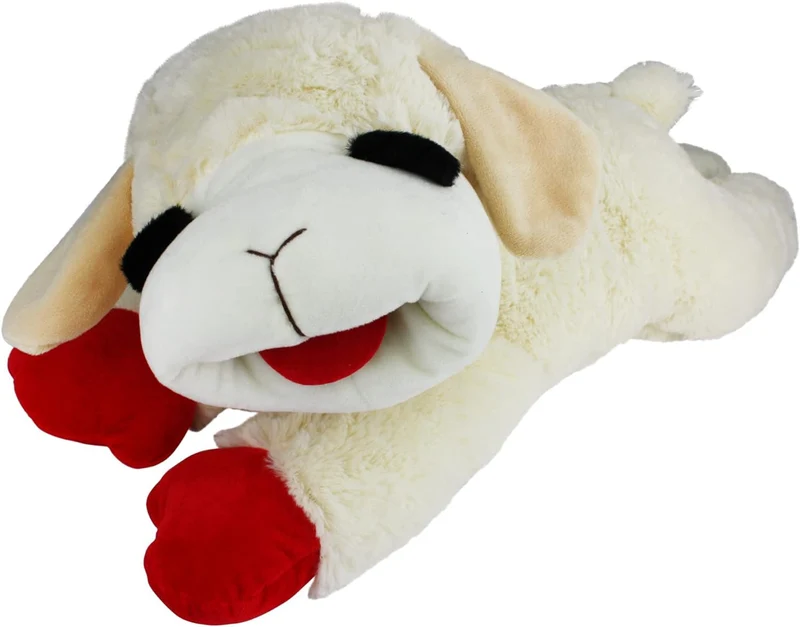 HDP Lambchop Peluche Chien 24 pouces avec Sifflet – Jouet XXL Blanc