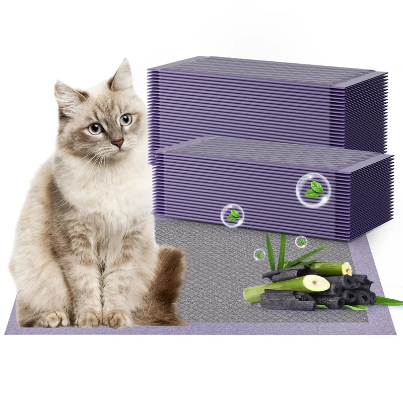 Gardner Pet – Recharges tampons pour bac Breeze, 16,9 x 11,4, contrôle des odeurs, charbon actif, Violet, 50 unités