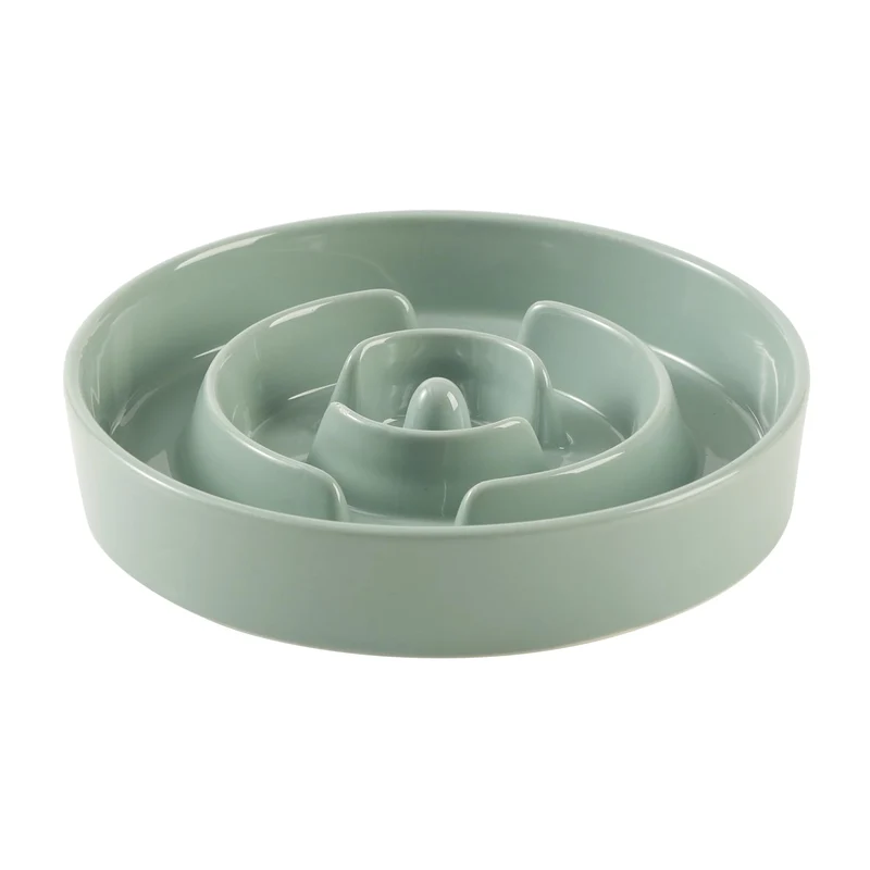 Bol Alimentateur Lent Havniva 1,6 Tasses – Chiens Moyens et Grands, Vert Clair