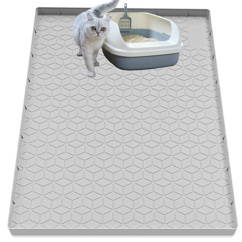 Tapis de litière pour chat Jacooxi — Silicone, 40x28 po, étanche et antidérapant