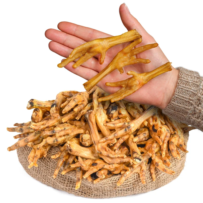PEPPY DOG – Friandises Naturelles pour Chiens (50 pièces) | Pattes de Poulet Déshydratées | Hygiène Dentaire et Soutien des Articulations (Glucosamine et Chondroïtine) | Idéal Petits et Moyens Chiens