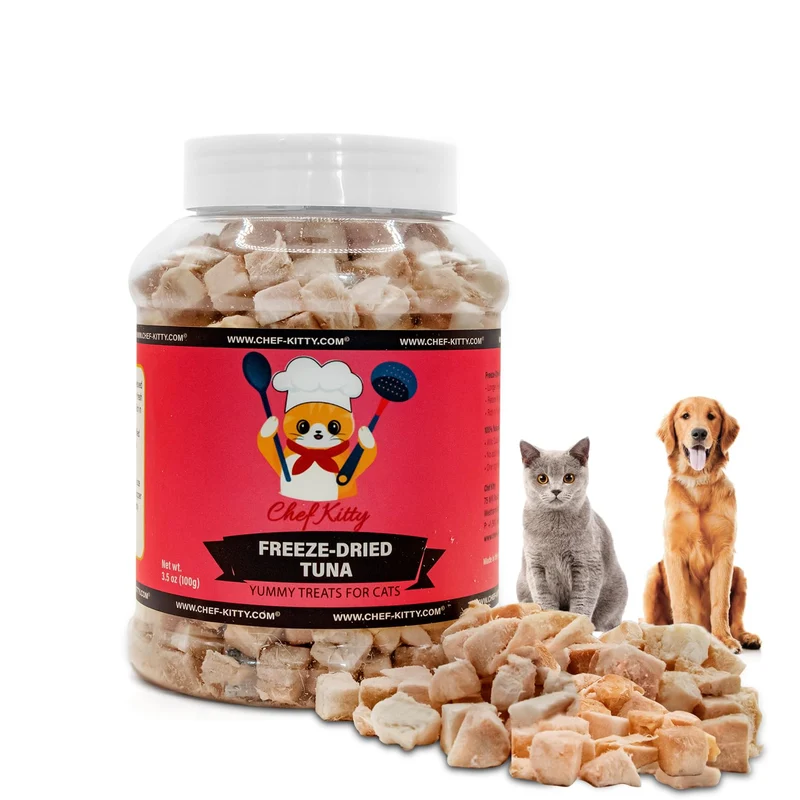 Chef Kitty – Friandises au thon 100% sauvage, lyophilisées, sans cereales, 3,5 oz