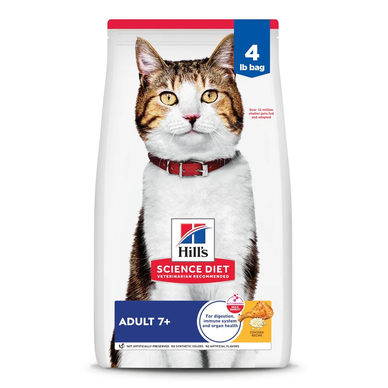 Hill's Science Diet Chat Adulte 7+ – Croquettes au Poulet, Sachet 1,8 kg