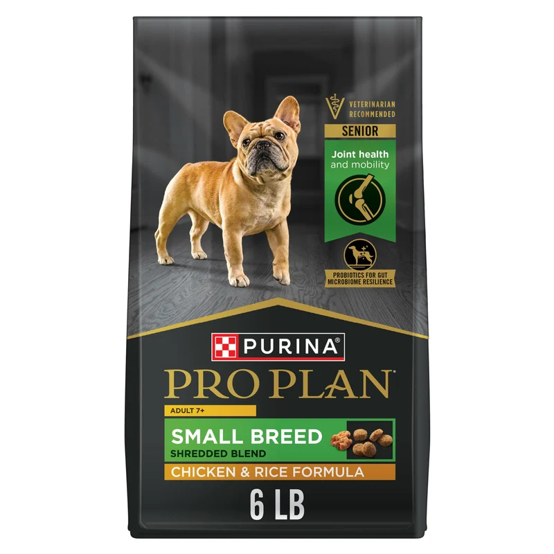 Purina Pro Plan Petite Race 7 Plus – Mélange Poulet et Riz, Chiens Seniors, Sac 6 lb, Haute Protéine