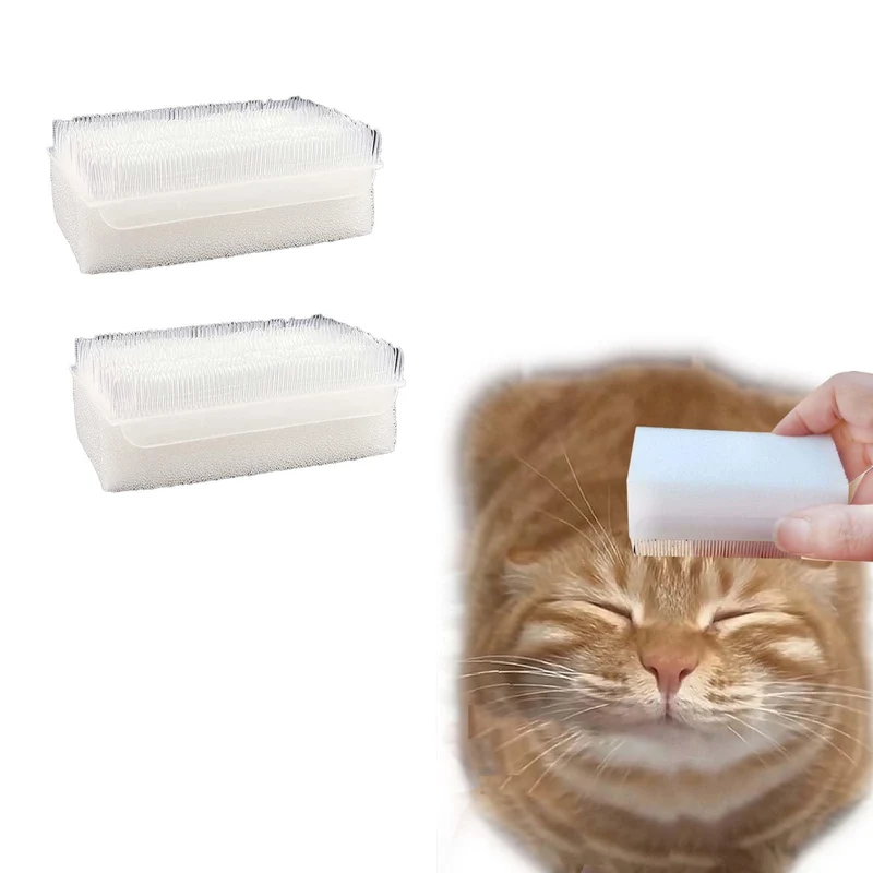 SoarExcelyy 2 pièces Brosse Chat Douce – Langue de chat, 1300+ micro-sérérations, légère et apaisante