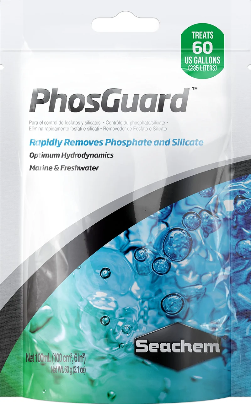 Seachem PhosGuard, 100 mL – Élimination rapide du phosphate et du silicate pour aquariums marins et d'eau douce