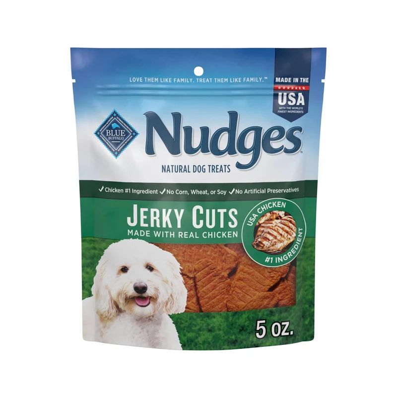 Blue Buffalo Nudges Tranches de Viande Séchée au Poulet – Friandises Naturelles pour Chiens