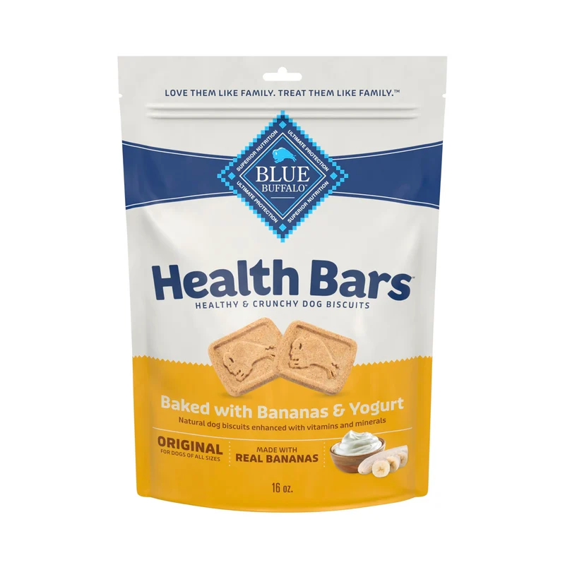 Blue Buffalo Health Bars Biscuits Croquants Banane et Yaourt – Friandises pour Chiens, 454 g