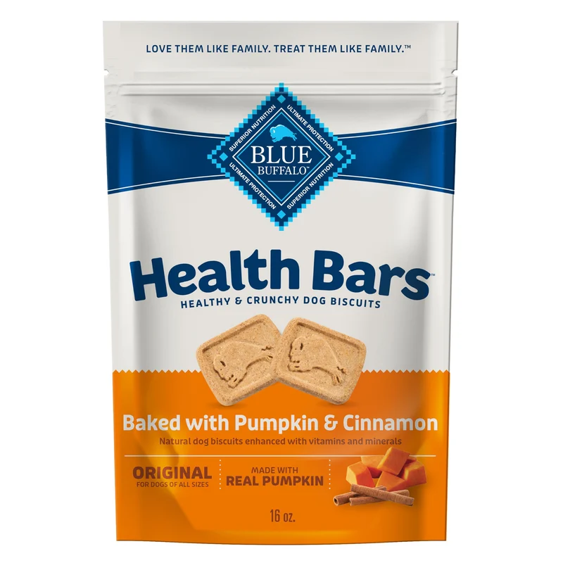 Blue Buffalo Health Bars – Biscuits croquants Potiron & Cannelle – 450 g