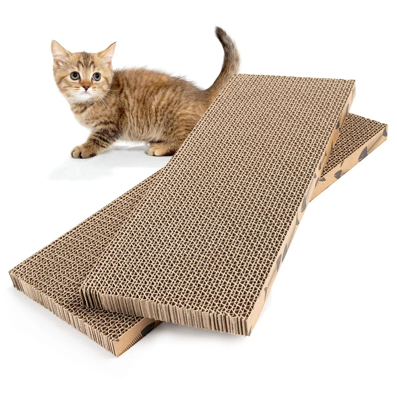 Roadtofree Mini Planche Griffage Chat Double Face – 2 Pièces, Carton Recyclé, Herbe à Chat