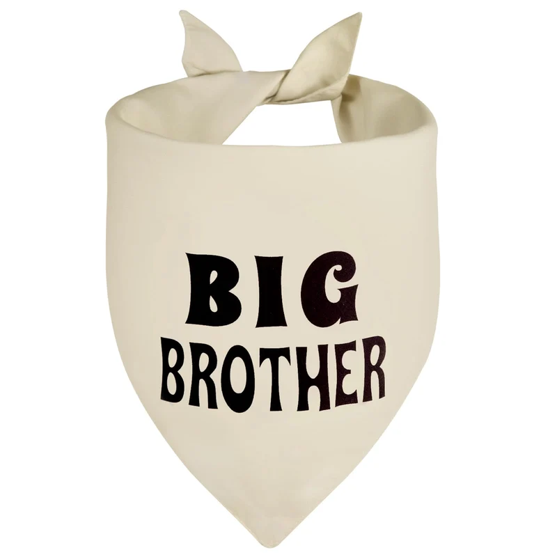 Agroon Big Brother Bandana Chien Beige – Grand, Ajustable et Double Face