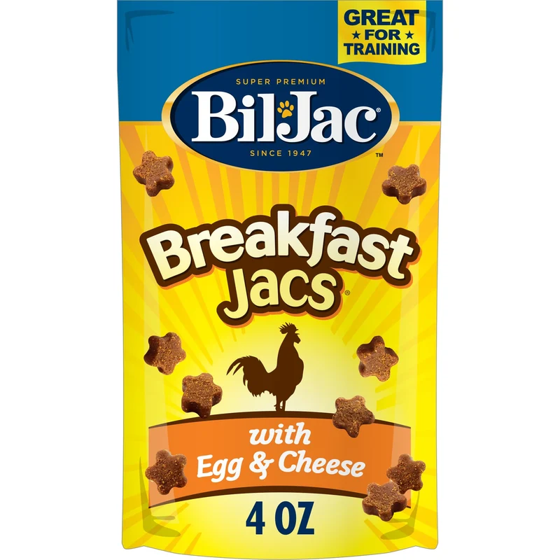 Bil-Jac Breakfast Jacs Friandises Douces pour Chien – Saveur Œuf et Fromage, Sachet de 113 g
