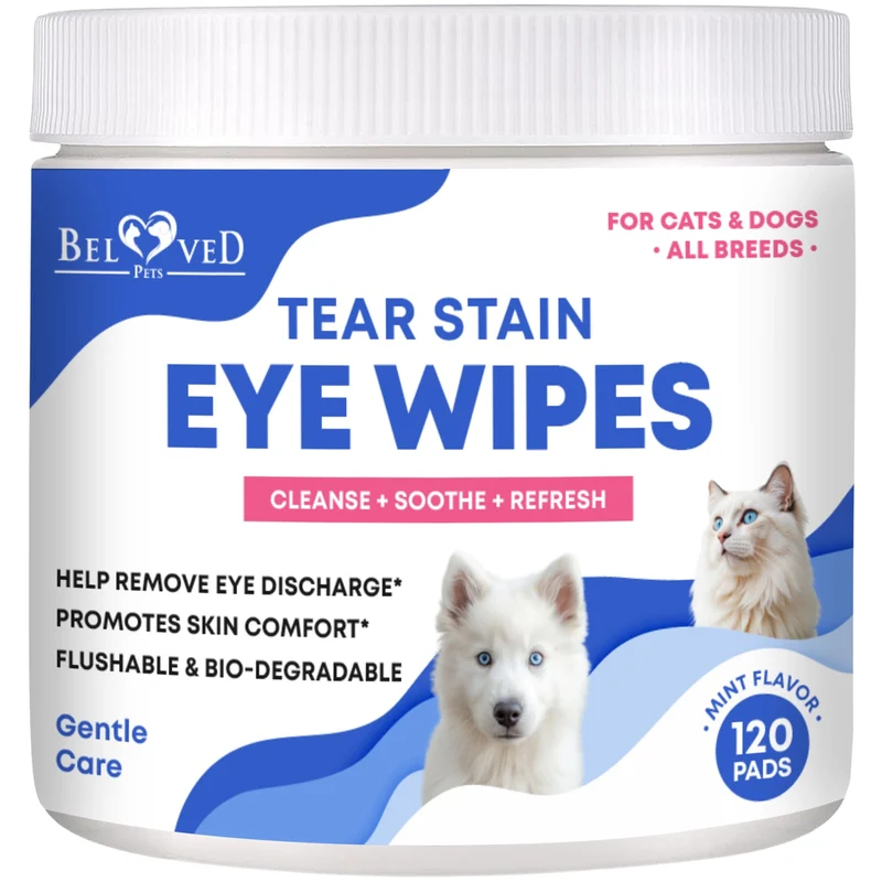 Beloved Pets – Lingettes Nettoyage Yeux pour Chiens et Chats | Taches de Larmes et Entretien Oculaire
