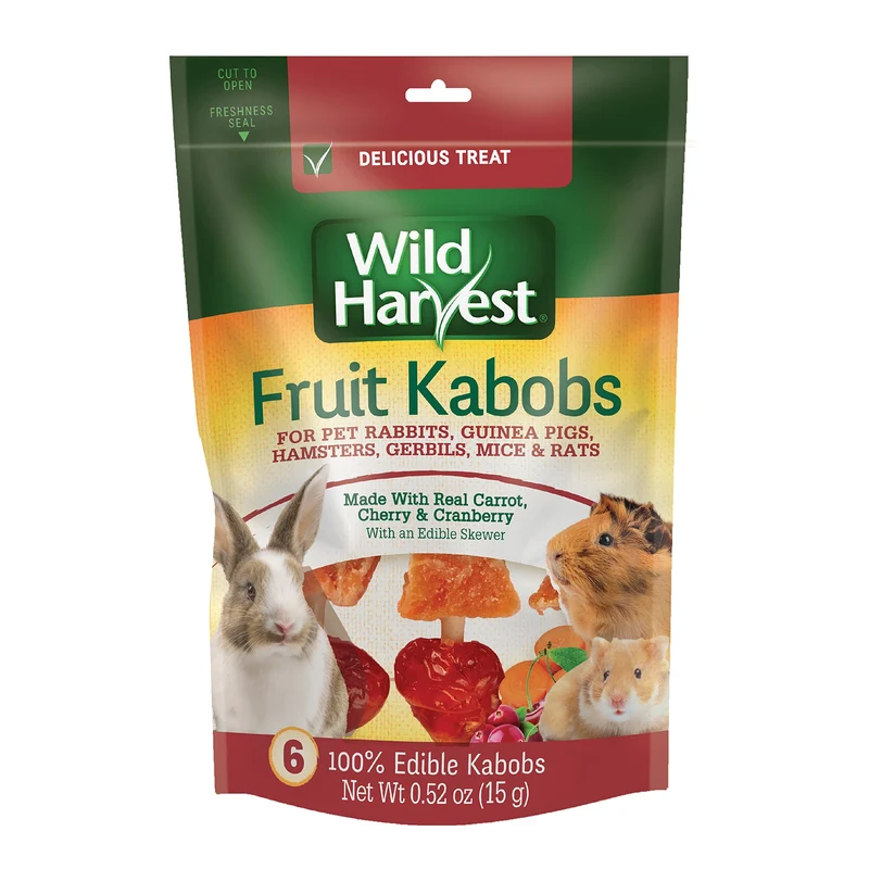 Wild Harvest Brochettes de Fruits pour Petits Animaux – 6 Pièces (Lapins, Cochons d’Inde, Hamsters)