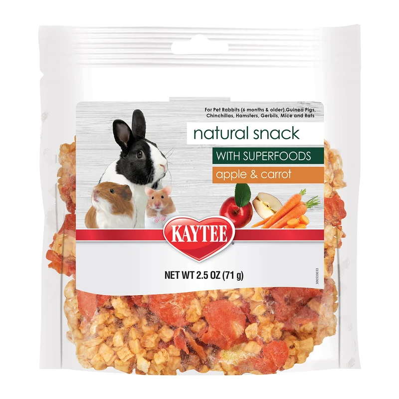 Kaytee Friandise Naturelle avec Superaliments – Carotte et Pomme, 2,5 oz