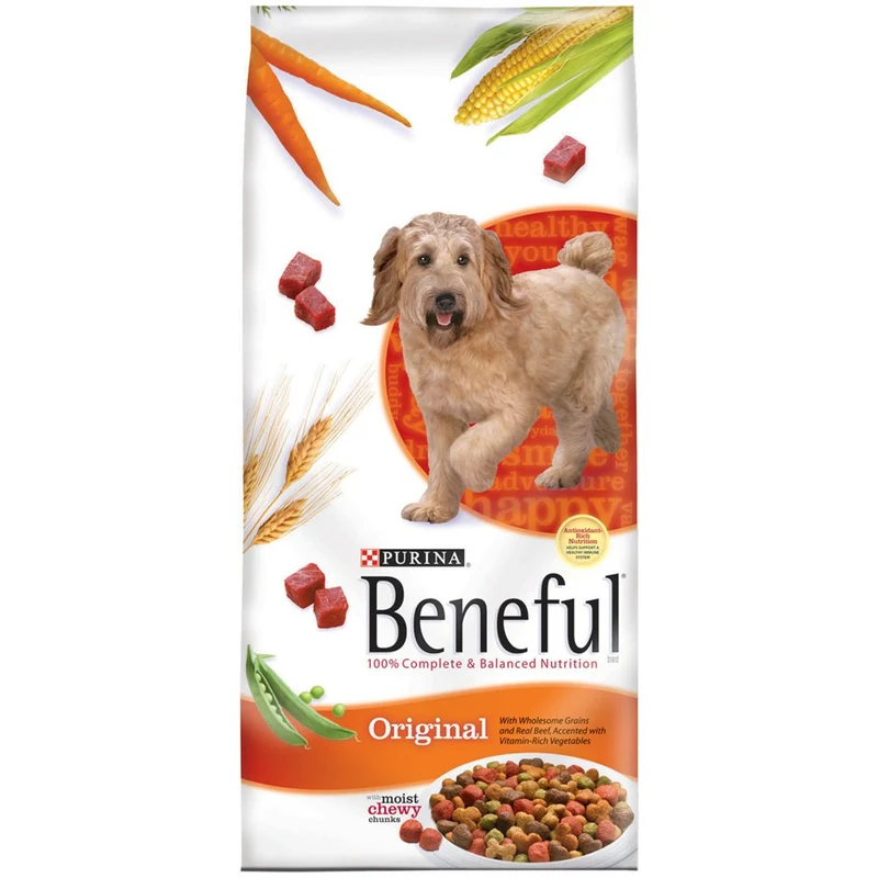 Purina Beneful Original – Croquettes pour chien au boeuf réel, sac 1,6 kg