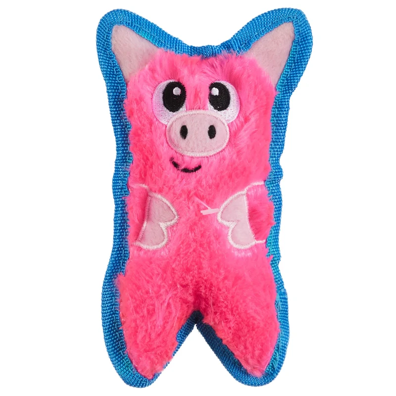 Outward Hound Durablez Minis – Jouet Peluche à Sifflet Sans Garnissage pour Chiens Petits, Cochon, 6,8 pouces