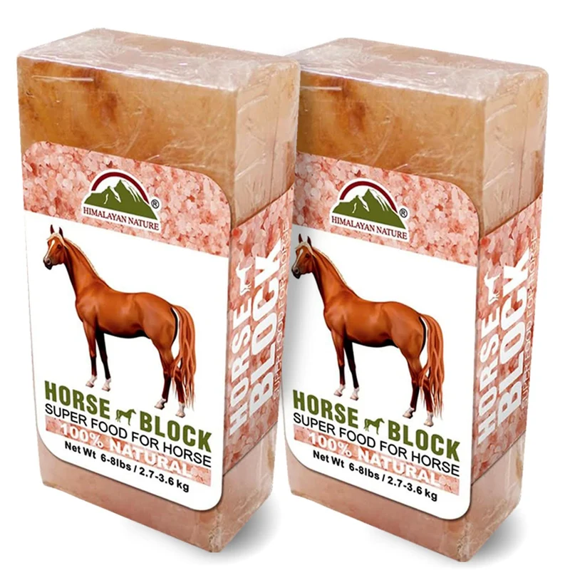Sel à lécher Himalayan Nature pour chevaux — Pack de 2 blocs de sel rose