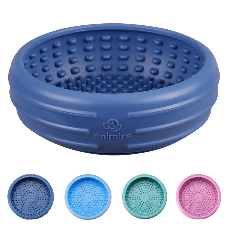 Animire Bol à Lécher pour Chien – Tapis de Léchage congelable, Silicone alimentaire, Anti-Glisse