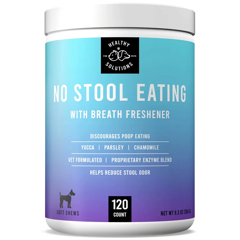 Dissuasion anti-coprophagie pour chiens – Gommes molles No Stool Eating par Healthy Solutions For Pets, 120 gommes