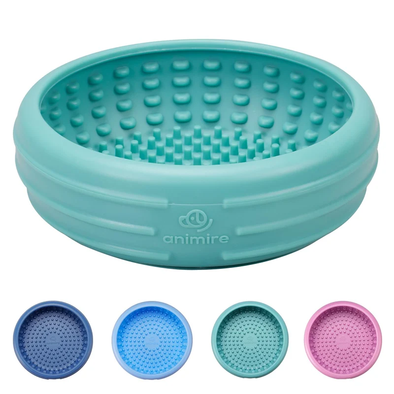 Animire Bol de Léchage pour Chien – Freeze Lick Mat Silicone Alimentaire, Antidérapant