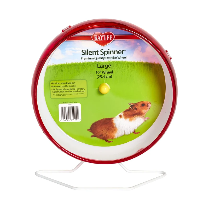Kaytee Roue Silencieuse 10 Pouces – Pour Hamsters Syriens, Petits Marsupiaux Volants et Gerbilles