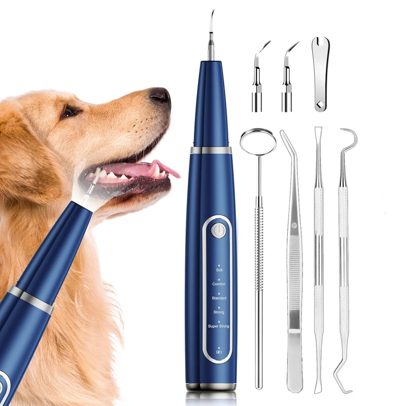 Ni-SHEN Nettoyeur Ultrasonique Dents pour Chiens et Chats – Kit Nettoyage Dentaire Professionnel