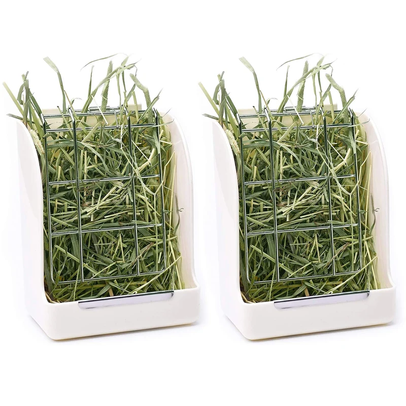 CALPALMY Kit 2 distributeurs de foin suspendus – Pour lapins, cochons d’Inde et chinchillas