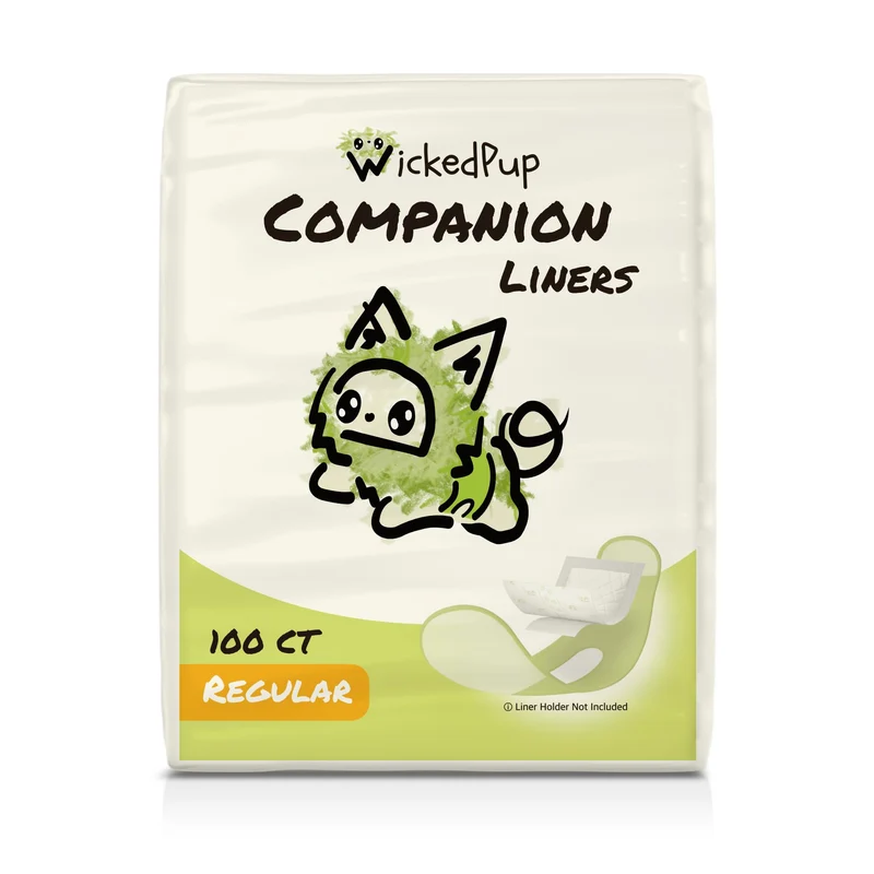 Tampons absorbants jetables WICKEDPUP pour chiens – 100 unités, inserts pour bandages ventraux réutilisables