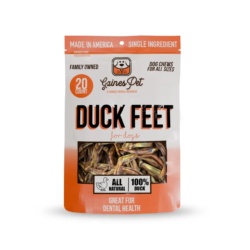 Gaines Pattes de Canard pour Chiens – 20 pièces, friandises naturelles avec glucosamine, chondroïtine et collagène – ingrédient unique, sans céréales, fabriqué aux États‑Unis, soutien articulation et hygiène dentaire