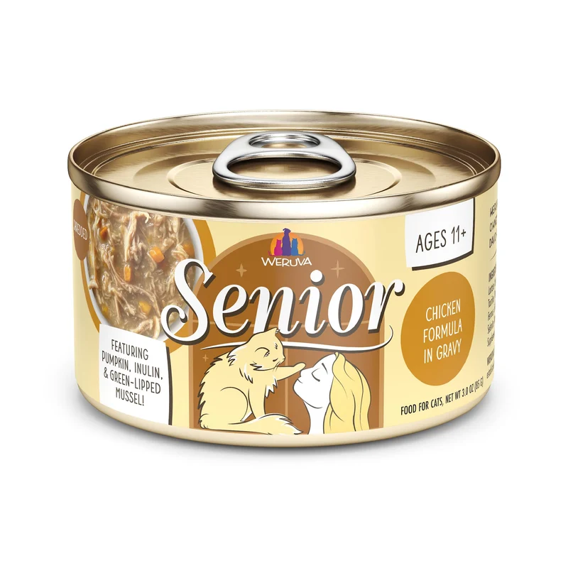 Weruva Senior Chat – Poulet en Sauce, Boîte 3oz (Lot de 12)